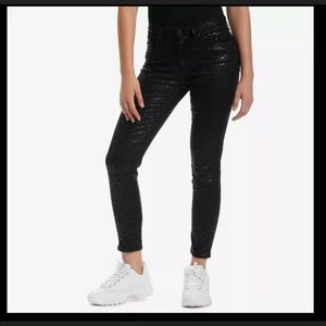 Levis 721 Black Leopard Foil high rise Anke